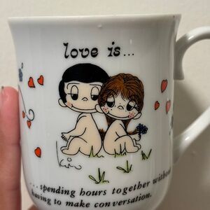 Love is . . . Mug by Kim, Kitschy 1970s Cartoon Mug